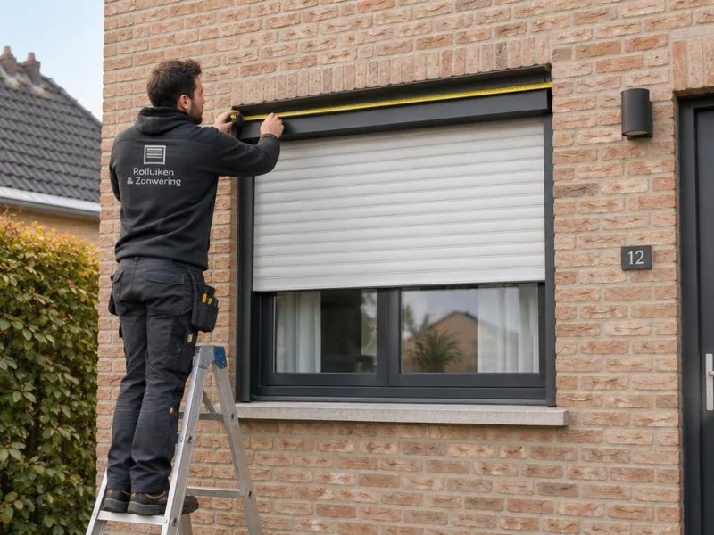 Mesure d'un volet roulant sur une façade à Rixensart — volet roulant Rixensart Mesure d'un volet roulant sur une façade à Rixensart